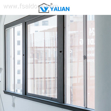 Three Track Aluminum Sliding Window Horizontal Opening
